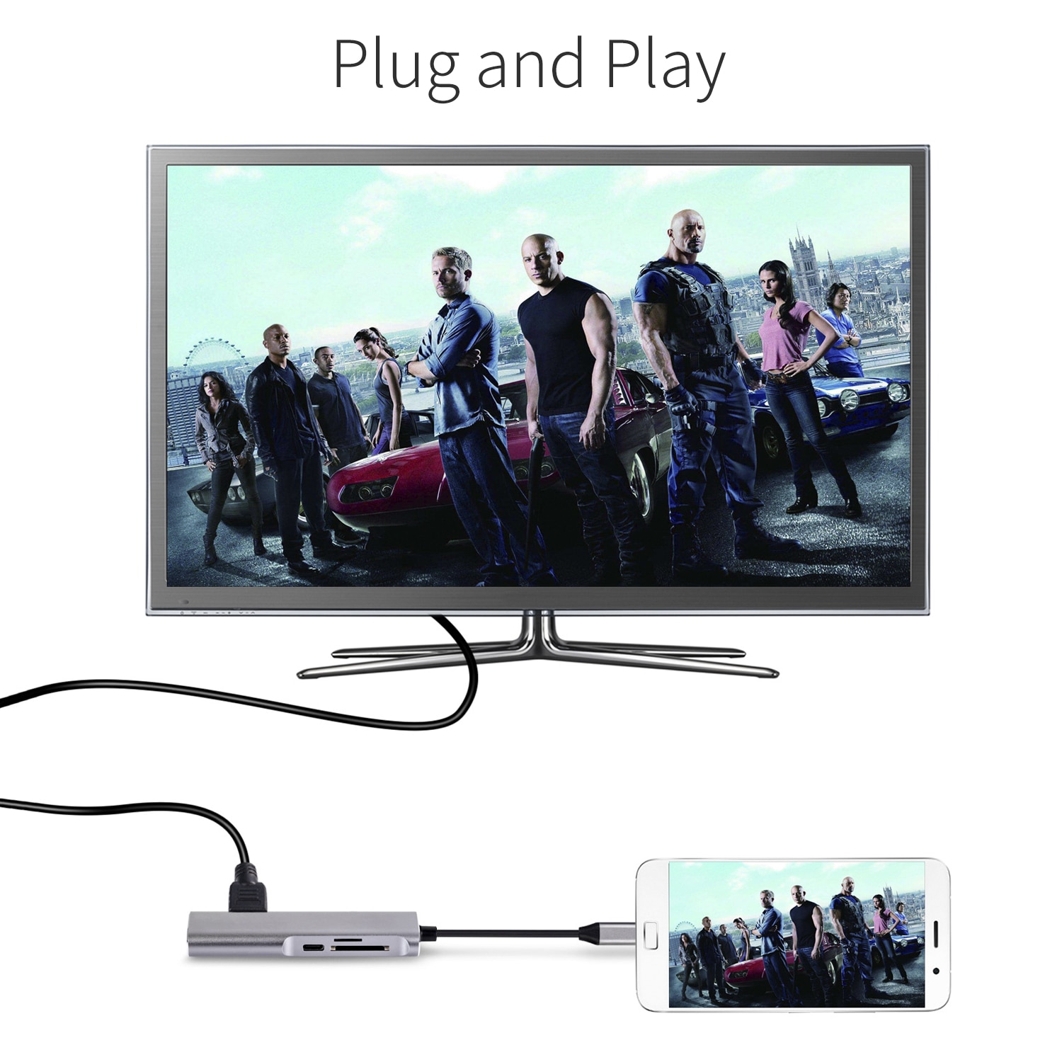 Usb type c usb-c hub til hdmi 4k usb 3.0 tf sd kortlæser thunderbolt 3 dex mode adapter til macbook air pro samsung  s8 s9