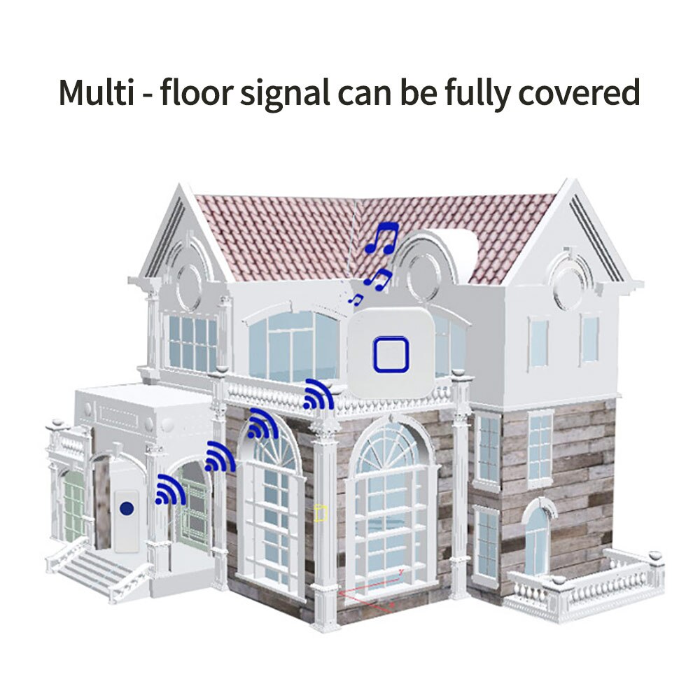 Home Welcome Doorbell Intelligent Wireless Doorbell Waterproof Remote EU US smart Door Bell 52 Chimes Welcome Door Bell