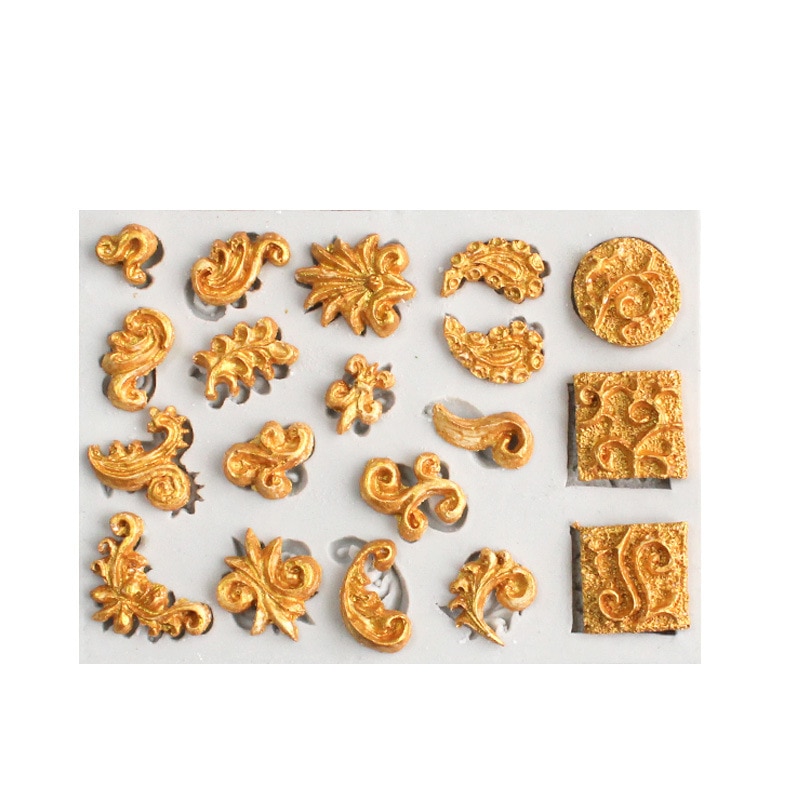 DIY Clay Paisley Pattern Stampo Cemento Epoxy Resin Molds Jewelry Making 3d Wall Panel Molds for Plaster