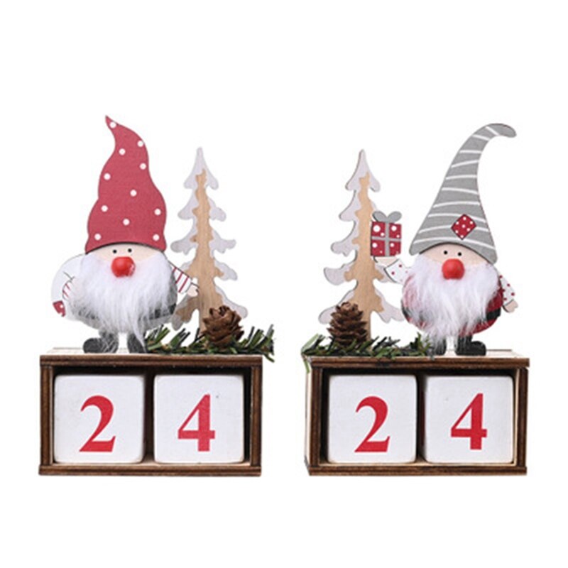 Joulukalenteri hyvää joulua koristeet kotiin vuosi santa claus nuket tonttu sisustus