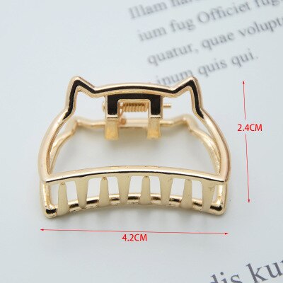 1Pcs smal Simple Wild Geometric Hair Claw For Women Girls Clamps Hair Crab Metal Hair Clip Claw Accessories Headwear: wine red