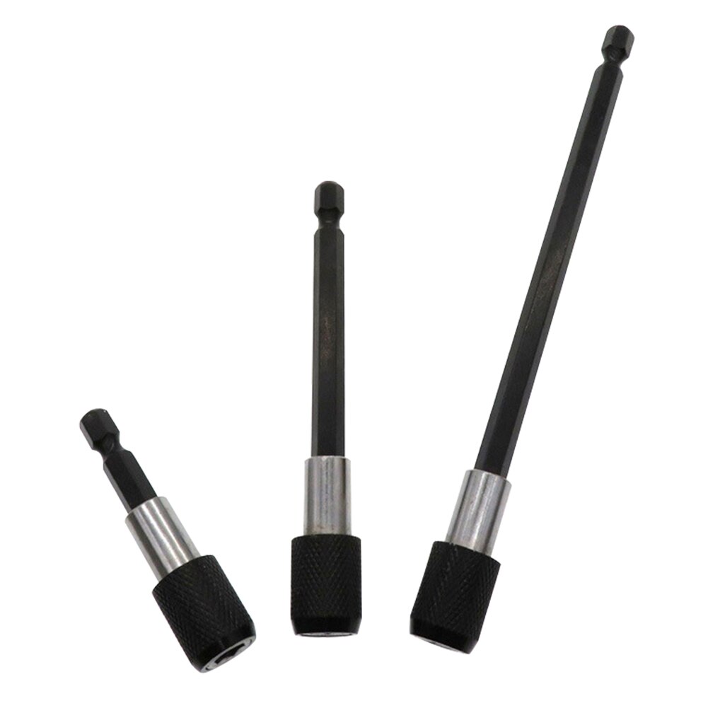 1/4 inch Hex Shank Quick Release Screwdriver Magnetic Bit Holder Self-Locking Connecting Rod Extension Bar