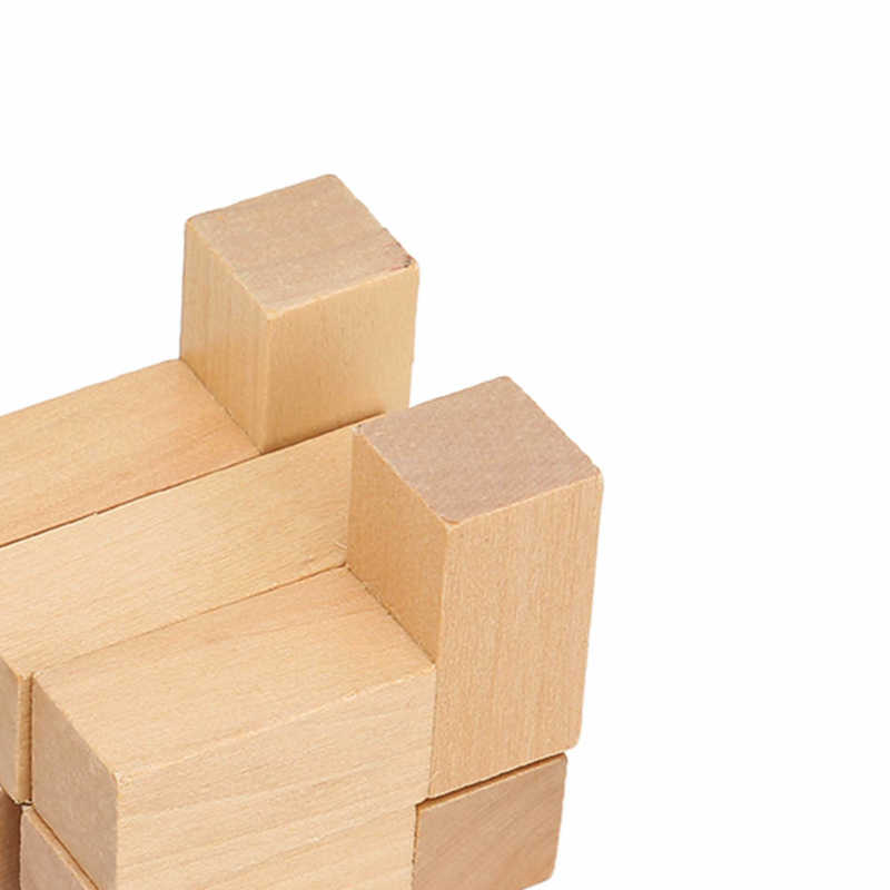 Brain Teaser Toy Educational Portable Brain Teaser Lock Composite Wood Intelligent for Elder for Travel