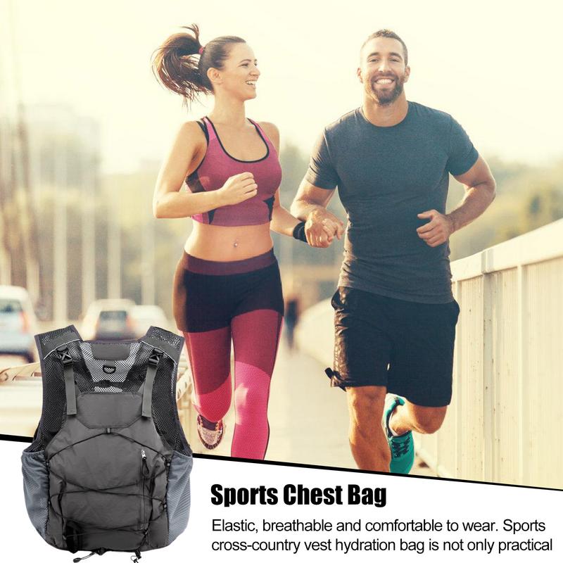 Chest Pack Cycling Water Vest Sports Utility Chest Pack With Built-In Phone Holder For Workouts Running Cycling