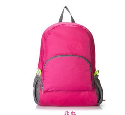 Sac à dos léger, pliable et imperméable en nylon pour femmes, hommes et enfants, idéal pour les voyages, les sports de plein air, le camping et la randonnée: Rose