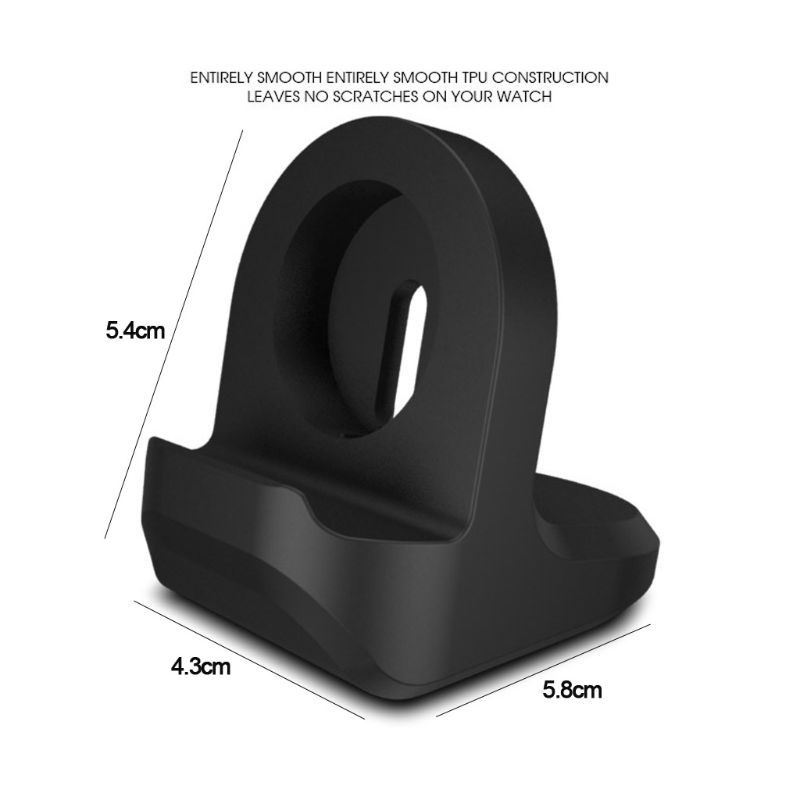 Silicone Charge Holder For Apple Watch Hand Free Cable Hole Charging Support Charger Bracket For iWatch Watch Dock Stand Charger