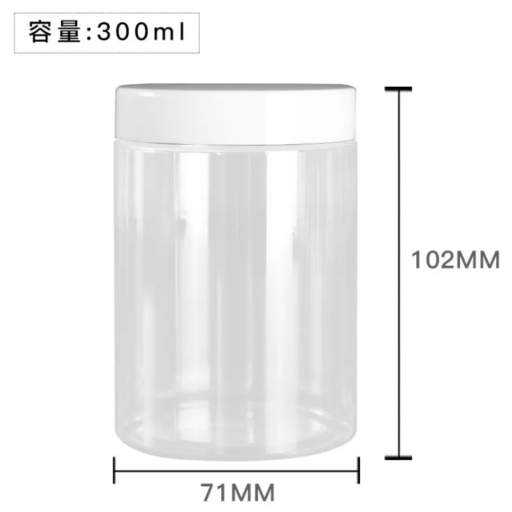 Doorzichtige PET-plastic potten 150 ml 200 ml 250 ml Transparant leeg cosmetisch masker Crèmewasverpakkingscontainers Potten met deksels: Ivoor