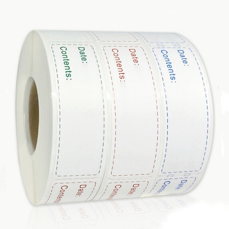 150Pcs/Roll Kitchen Sticker Refrigerator Freezer Food Storage Date Content Label