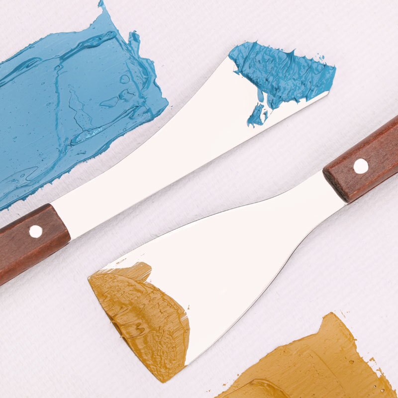 Oliemaleri pigment kniv kunst farve skraber akryl maling værktøjer palet kniv træskaft japansk skraber