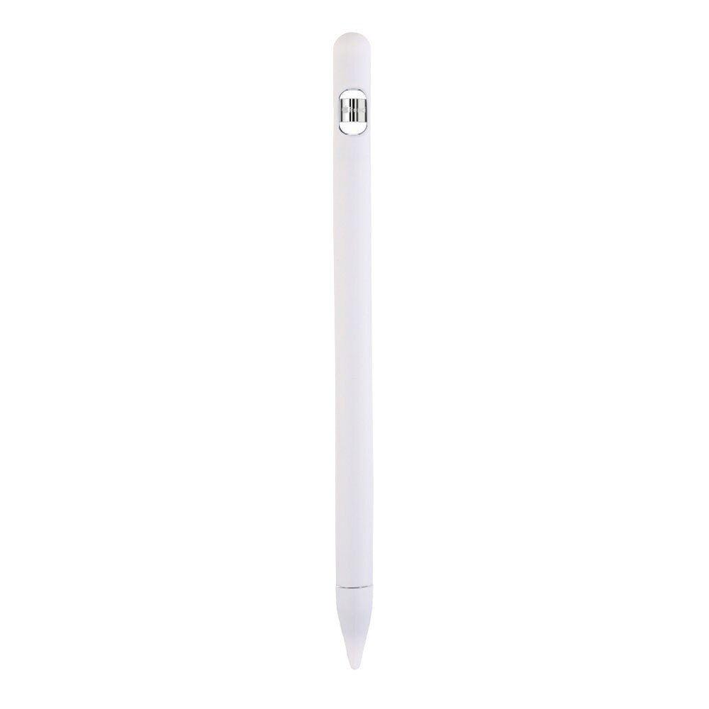 Funda protectora para Apple Pencil 1, funda de silicona blanda de colores Compatible con iPad, tableta, lápiz táctil: White