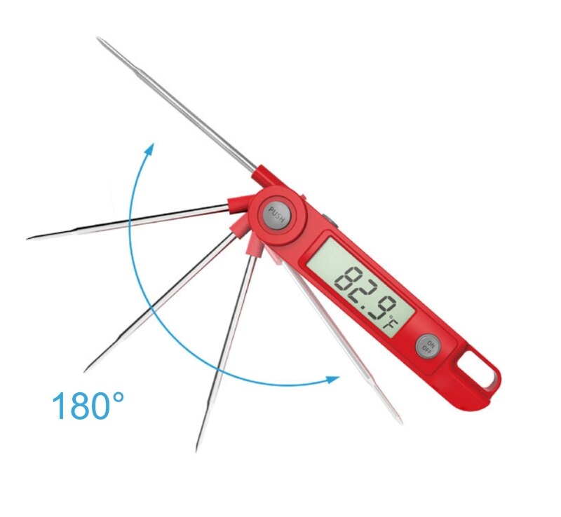 Digital Probe Thermometer Foldable Food BBQ Meat Oven Fold Kitchen Thermometer 72XF