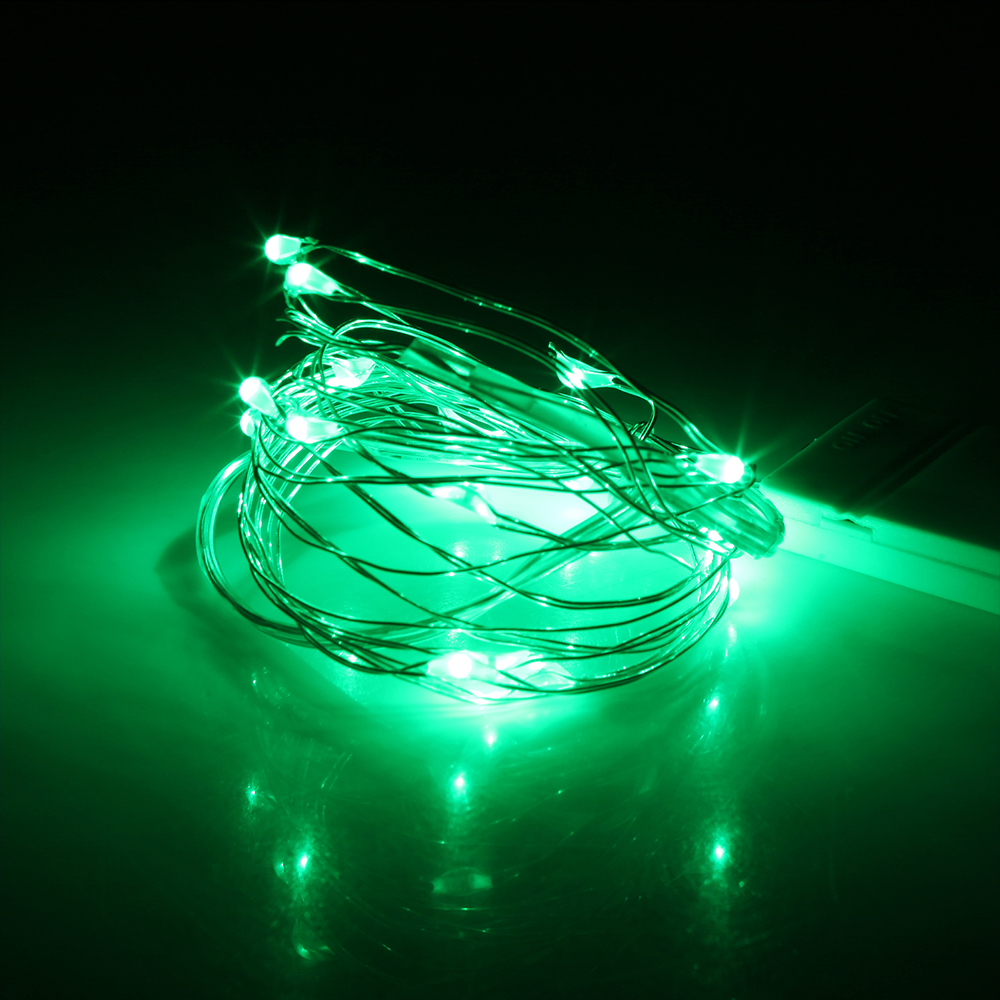 Cadena de luces LED CR2032 con pilas, Mini luces de hadas para manualidades, decoración hecha a mano, cumpleaños, 1m / 2m: Verde / 350 W