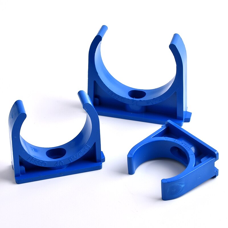 5~20pcs 20~50mm Blue PVC Pipe Clamp Connector Garden Irrigation Aquarium Fish Tank Watering Adapter Fittings Fixing Joints