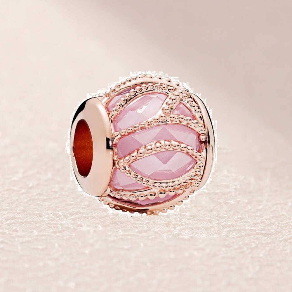 Fahmi Popular 100% 925 Sterling Silver Rose Gold Charm Beads22 Original Jewellery For Women Party Wedding: 781968PCZ