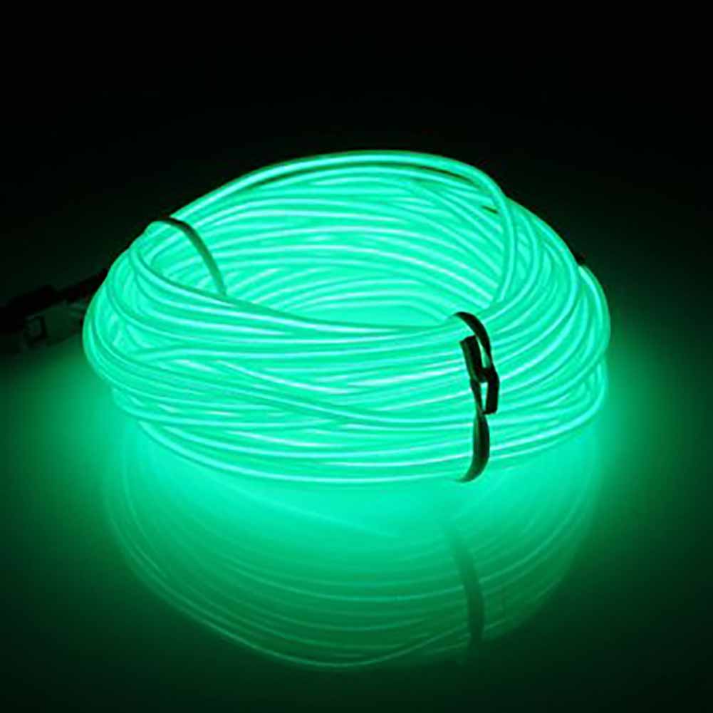 LED Light 10M EL Wire String Light Rope Tube Controller Car Decor Waterproof Flexible Fairy Lights: green