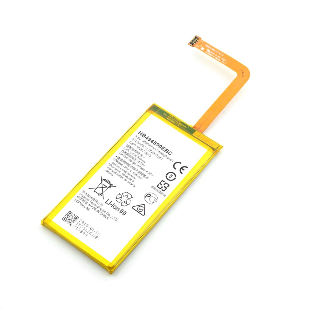 Ycdc 100%  li-ion litium 3100 mah telefonbatteri  hb494590 ebc för huawei honor 7 plk -l01/ul00/al10/tl01h