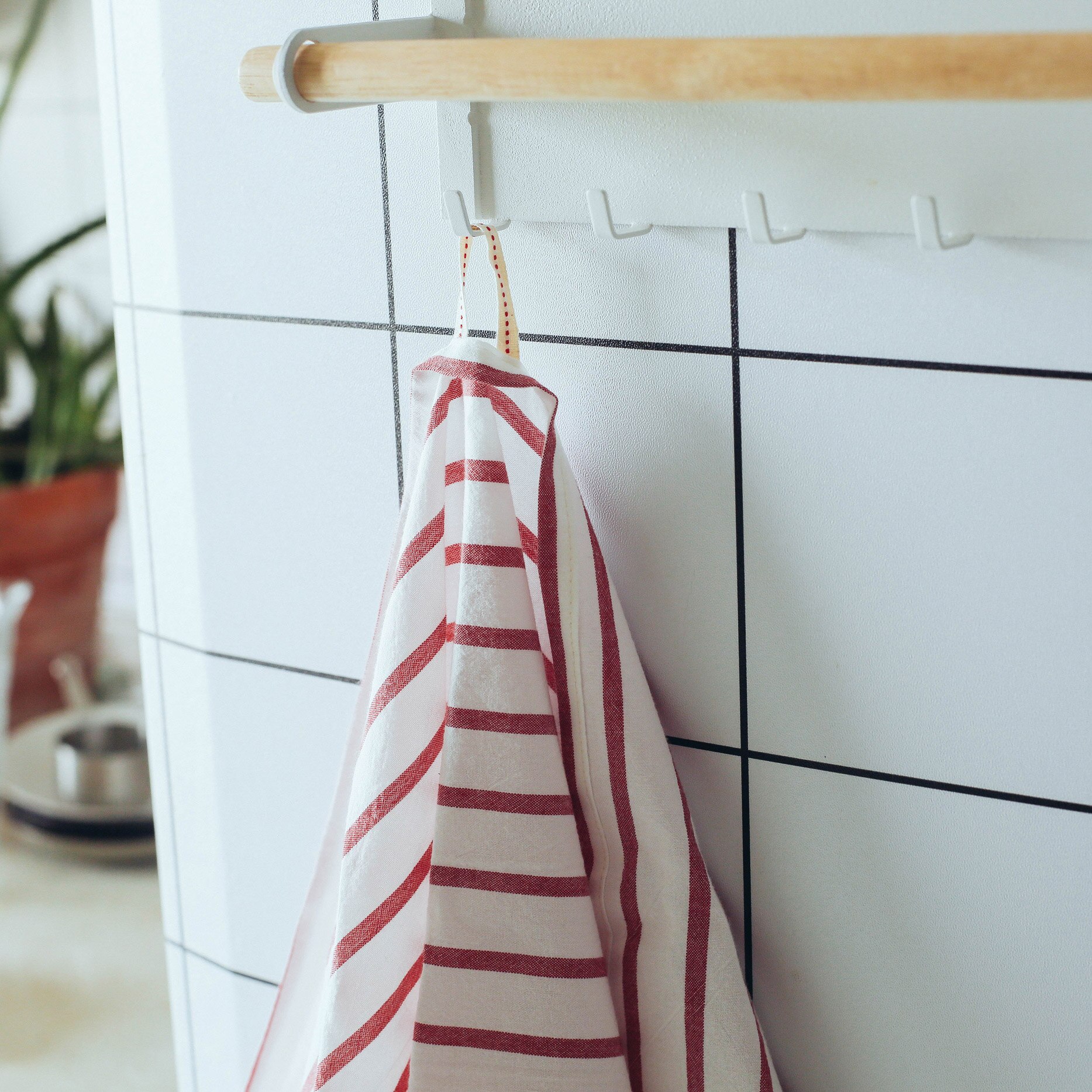 Cotton Table Napkin Plaid Cloth Napkins Striped Checkered Tea Towel Kitchen Dinner Restaurant Food Photography Prop