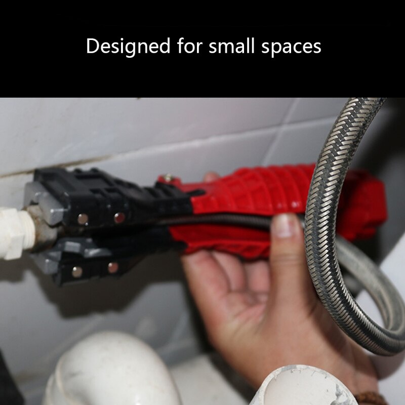 18 in 1 Foldable Water Pipe Wrench Double End Basin Bottom Pliers Sleeve Bathroom Faucet Sink Tool