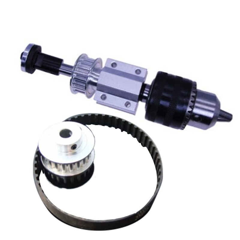 Diy Woodworking Cutting Grinding Spindle Trimming Belt B16 Drill Chuck Set Small Lathe Accessories for Table Saw: Default Title