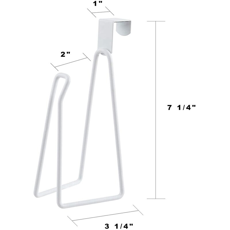 Over the Tank Toilet Paper Holder Stand, Space Saving Hanging Toilet Roll Tissue Holder Stand Storage Dispenser