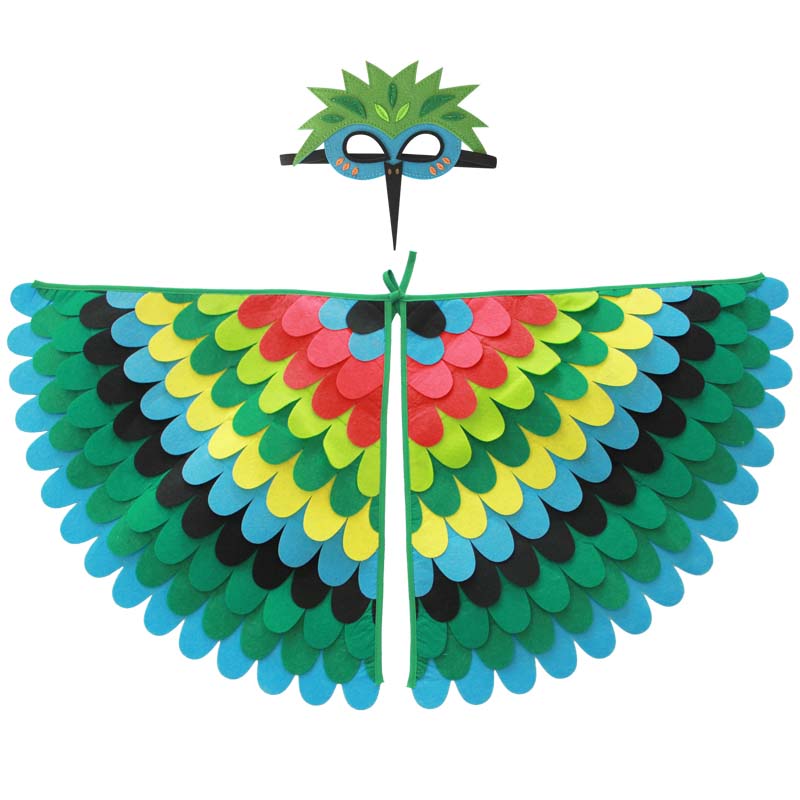 Disfraz de Halloween para niño y niña, traje de Halloween con ala de búho y pájaro con máscara, traje de Halloween para niño y niña, traje de Animal de lujo para niño pequeño, nuevos para niño: W18 Humming bird