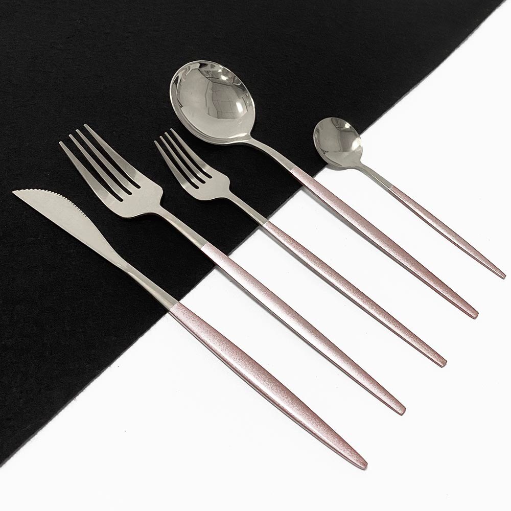 DAFFODILY Couverts De Table En Acier Inoxydable 18/10 - Service 30 Pièces Pour 6 Personnes