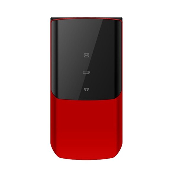 Tkexun NK2720 Slanke Clamshell Mobiele Telefoon Voor Oude Senior Mensen Flip Sleutel Dual Sim (Us Plug): Red