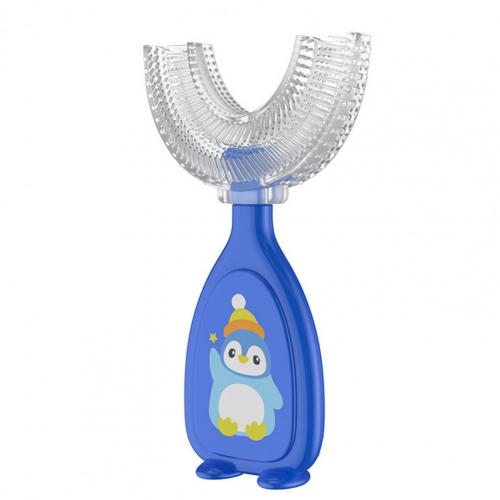 Kids Tandenborstel Pp Handvat 360 Graden Reiniging Draagbare Baby U Vorm Tandenborstel Voor Gum Care: Blue Small