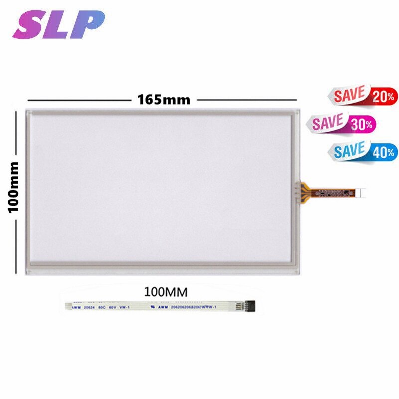 Skylarpu 7 inch 4 wire Resistive Touch Screen Panel For HSD070IDW1-D00 HSD070IDW1-E11 HSD070IDW1-E13 165*100/165m*100mm Touch