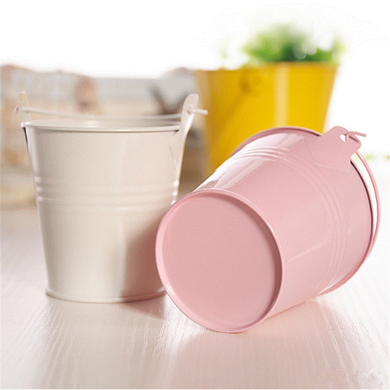Mini metalen emmer bruiloft verjaardag bruids babyshower vrijgezellenfeest snoepdoos bloempot tafel middelpunt decoratie-s