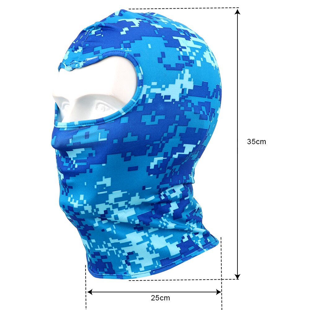 Mascarilla facial de LICRA suave de secado rápido para motocicleta, máscara transpirable de camuflaje para ciclismo, esquí, Snowboard, deportes, cara completa y cuello, gorro de viento