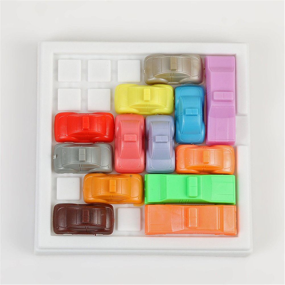 1 Set Verkeer Jam Slide Auto Brain Teaser Puzzel Plastic Auto EEN Kinderen Speelgoed IQ Spel Speelgoed