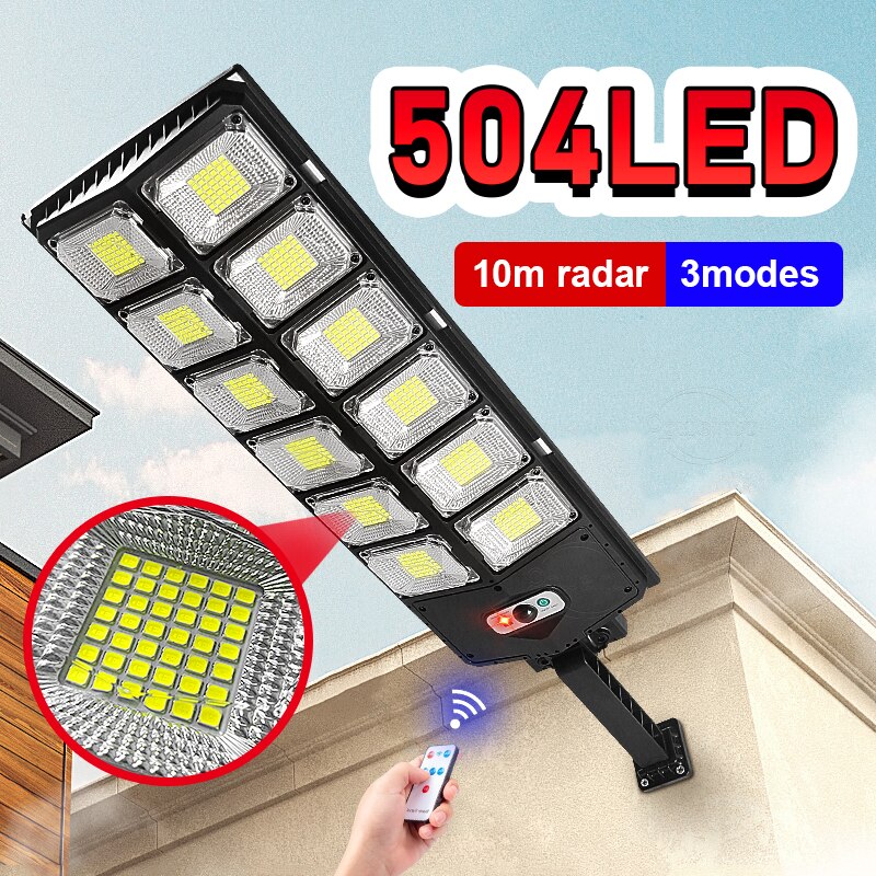 Upgrade 6500W Outdoor Solar Garden Light 12000LM Solar LED Lamp Waterproof Sunlight Power Solar Panel Street Lamp Remote Control
