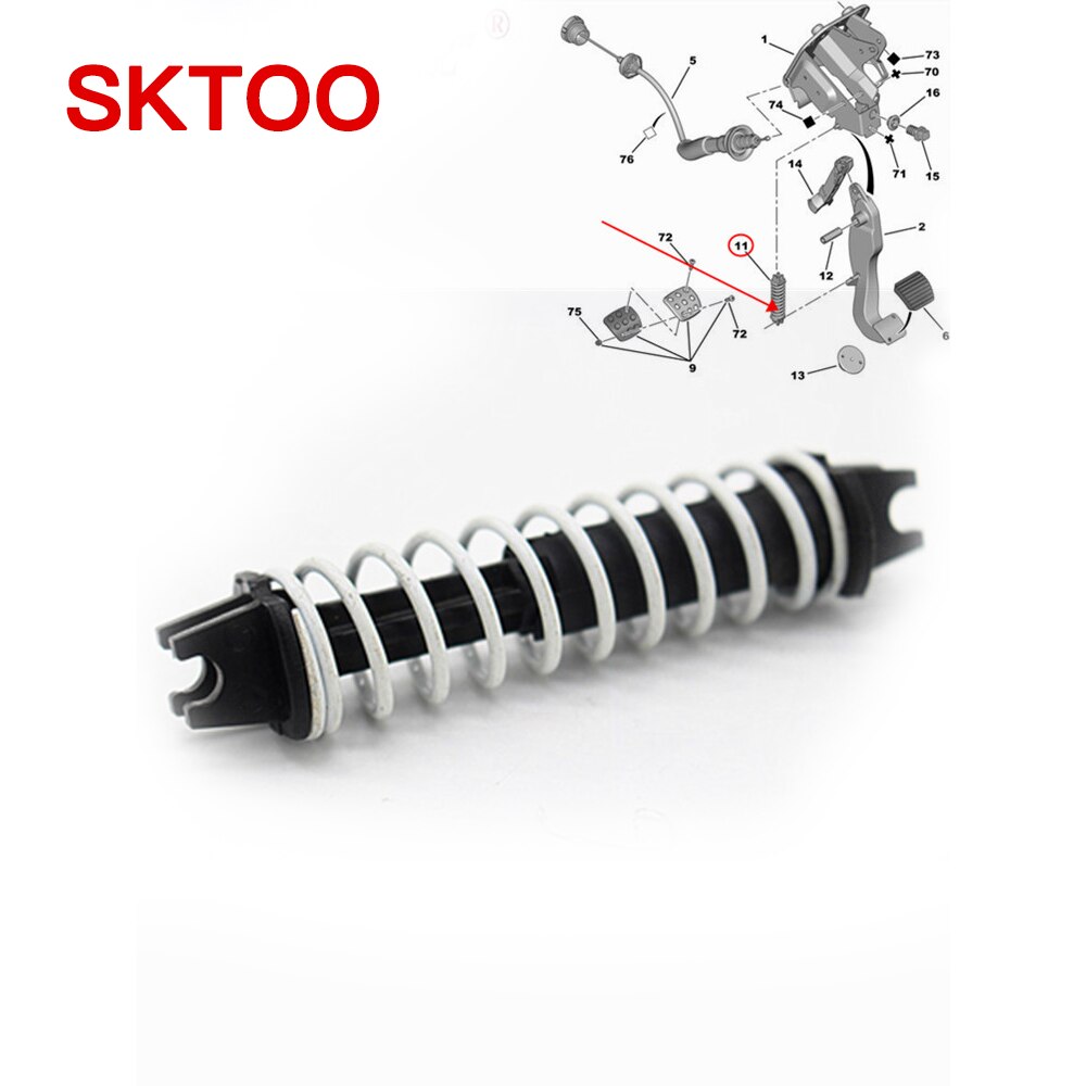 Clutch pedal spring 214126/214125/214837/214855 for peugeot 307/206/207/408 / 308 for citroen  c2 / c4 clutch booster spring