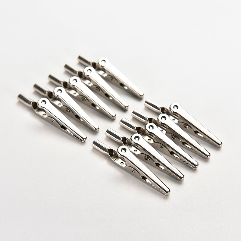 52mm krokodilleklemmer metallkrokodilletestklips kabel blyskruefeste 10 stk/parti