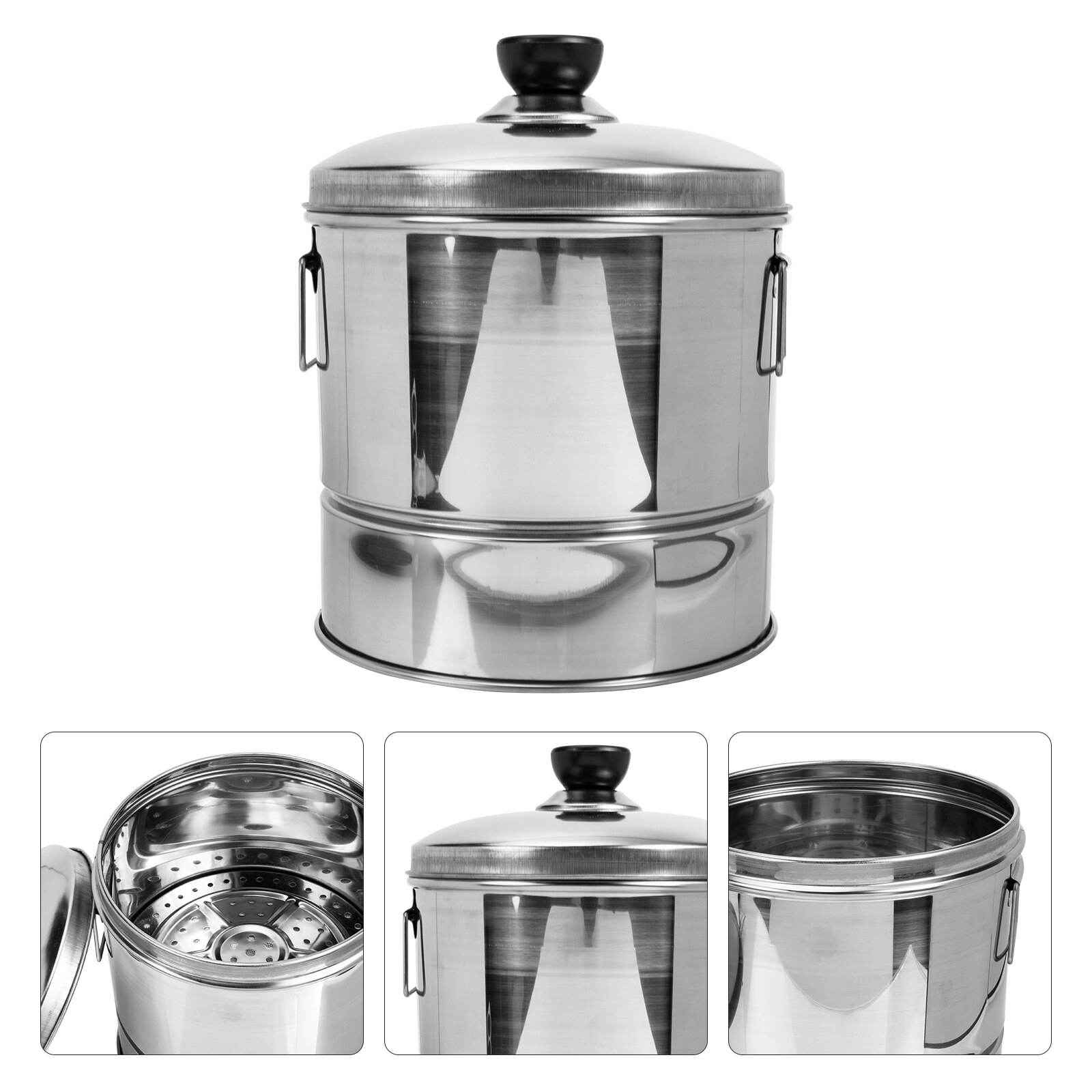 Large Capacity Steamed Rice Bucket Rice Storage Container Household Steaming Bucket: Default Title
