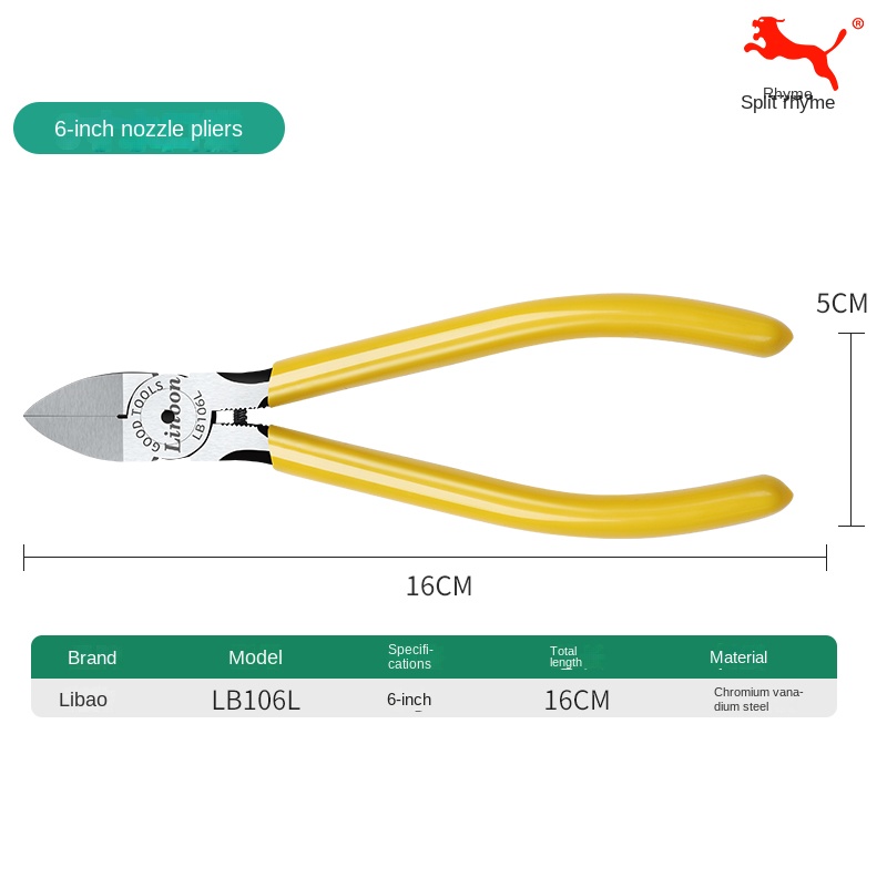 Linbon avbitertang 5 6 avisoleringstang sidekutter kabelfreser elektrikere gjør-det-selv reparasjon håndverktøy