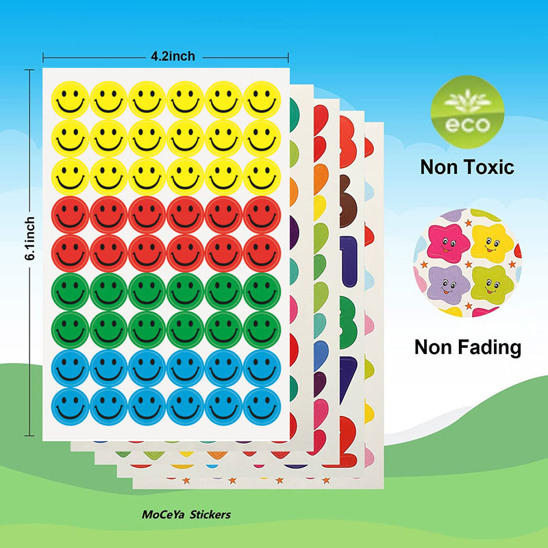 30/60 hojas de pegatinas de recompensa para niños, tabla de comportamiento de puntos y estrellas coloridas, pegatina para álbum de recortes, suministros para estudiantes y profesores
