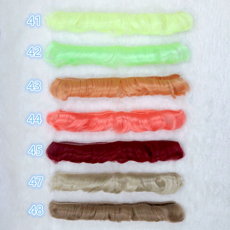 1 pcs Hair bang 5cm*100cm Imitation mohair fiber wigs for 1/3 1/4 1/6 BJD SD chole Ye Luoli doll Wigs curl Hair air bangs wigs