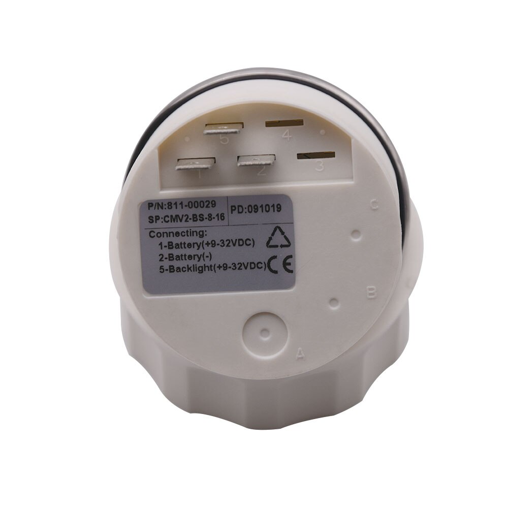 52 mm Marine Voltmeter Volt Meter Gauge Volt Meter Gauge 8-16 Volts 16-32 Volts Car Voltage Gauges for Caravan Boat Motorcycle