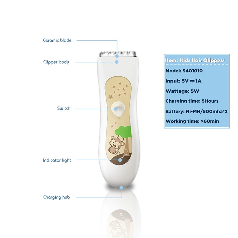Maszynka robić strzyżenia włosów dla dzieci niemowlę elektryczna maszynka robić strzyżenia włosów cicha golarka akumulatorowa USB cięcie strzyżenie dziecka dla dziecka maszynka robić włosów