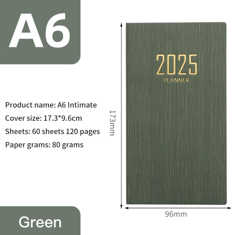 minimalistisch isches a5 2025 Agenda Buch mit Kalender zu tun Liste a5 Notizbuch Spanisch Morandi Farbe 2025 Planer Notizbuch Schul büro: Licht Gelb