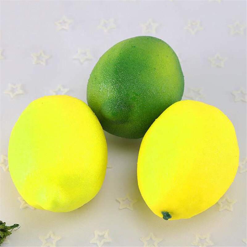 Gros fruits artificiels mousse citron fruit modèle faux fruits en plastique pomme fruits artificiels pour la décoration intérieure photographie prop