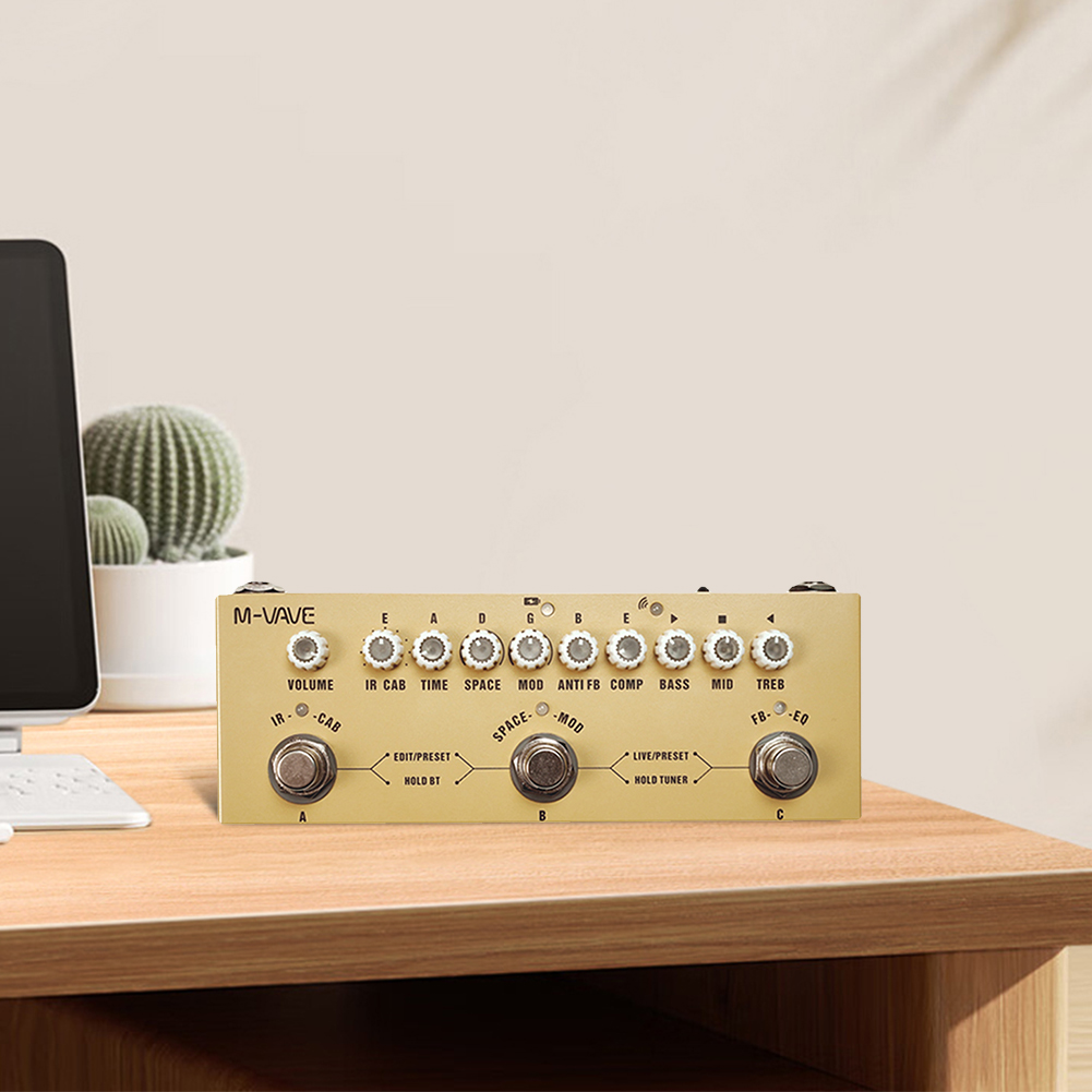 Multi-effectpedaal IR-laden 9-AMP-modellen Reverb Delay Multi-effecten Pedaal voor akoestische gitaar Akoestische gitaar Multi-effectpedaal