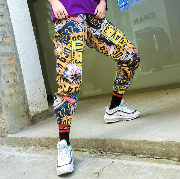 Efterår forår personlighed print harem bukser herre bukser pantalones hombre cargo feet bukser til mænd pantalon homme