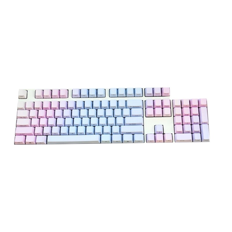 87/104/108 Keys OEM Profile Custom Side-Printed Keycaps PBT Backlit Gradient Keycaps for MX Cherry Mechanical Keyboard: 104BL