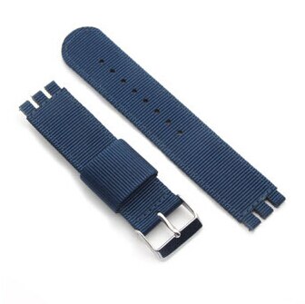 Ballistic Two Piece 19mm Nyon Watch Band Strap Nylon Watch Replacement for Swatch: Blue