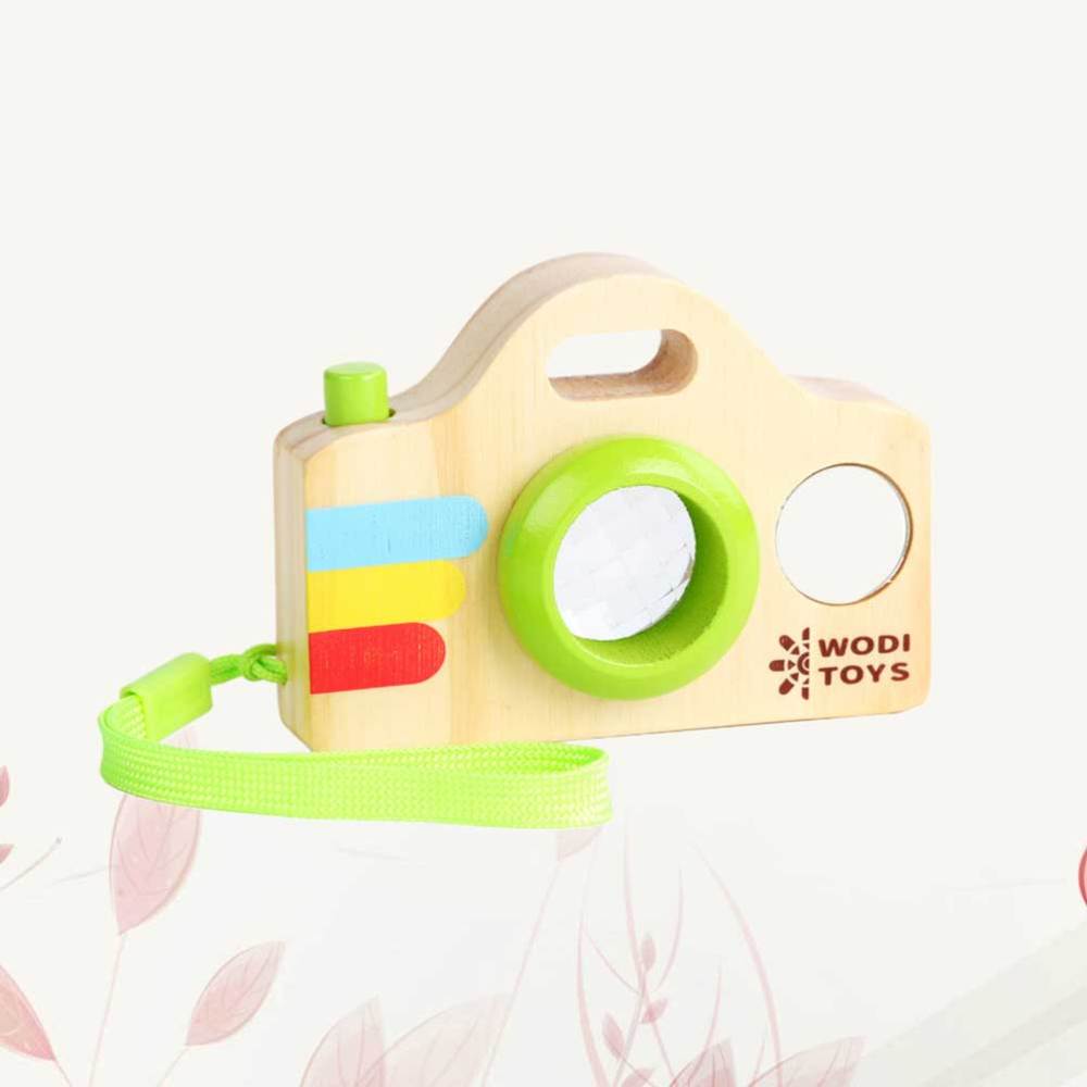 1Pc Caleidoscopio Giocattolo Caleidoscopio di Legno A Forma di Macchina Fotografica Caleidoscopio di Apprendimento Precoce Del Giocattolo per Bambini Giocattolo Educativo per I Bambini A Casa Childr: Default Title
