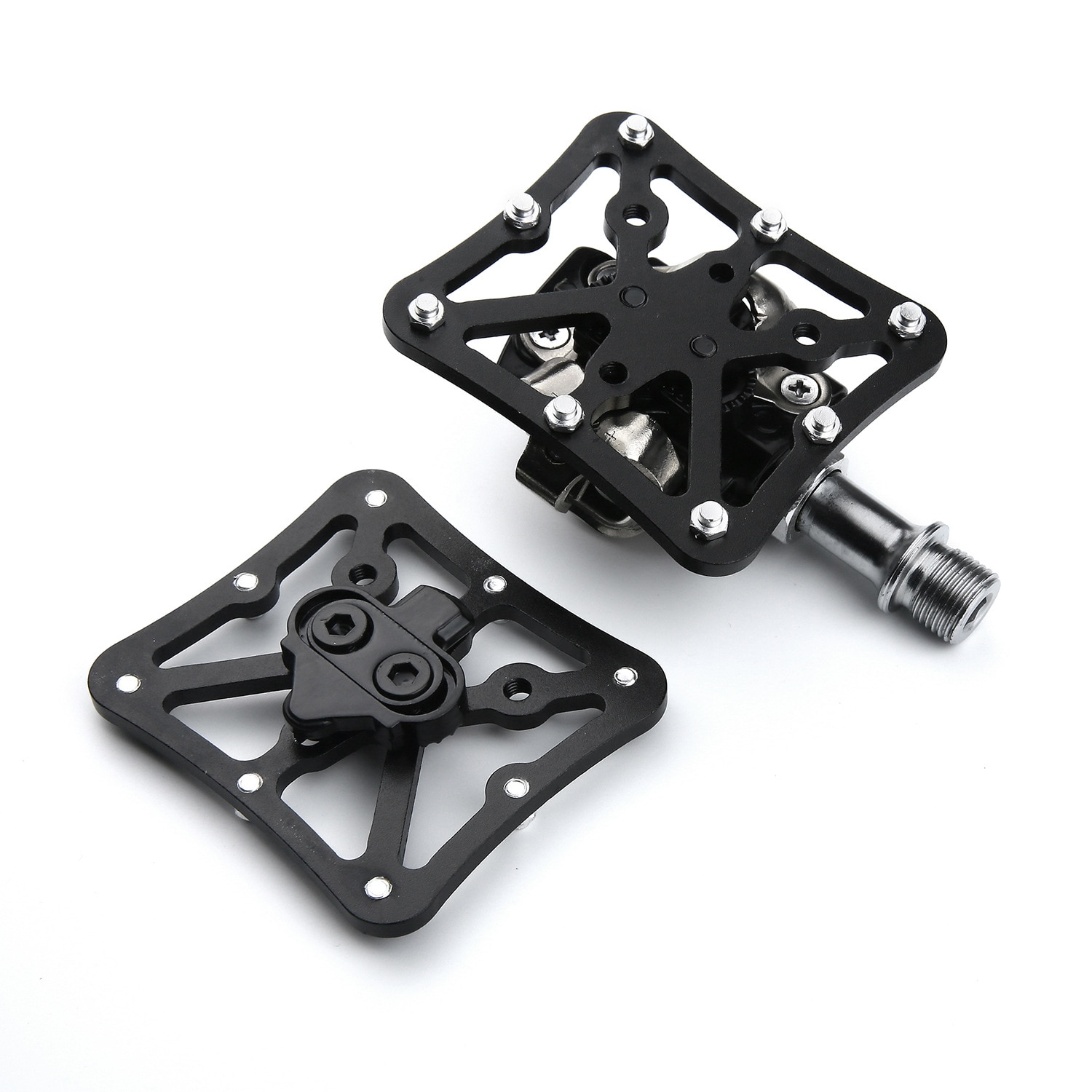 1 pcs Mountain Bike Self-locking Pedal Lock Pedal To Flat Pedal Adapters Suitable for SHIMANO SPD Platform Adapters