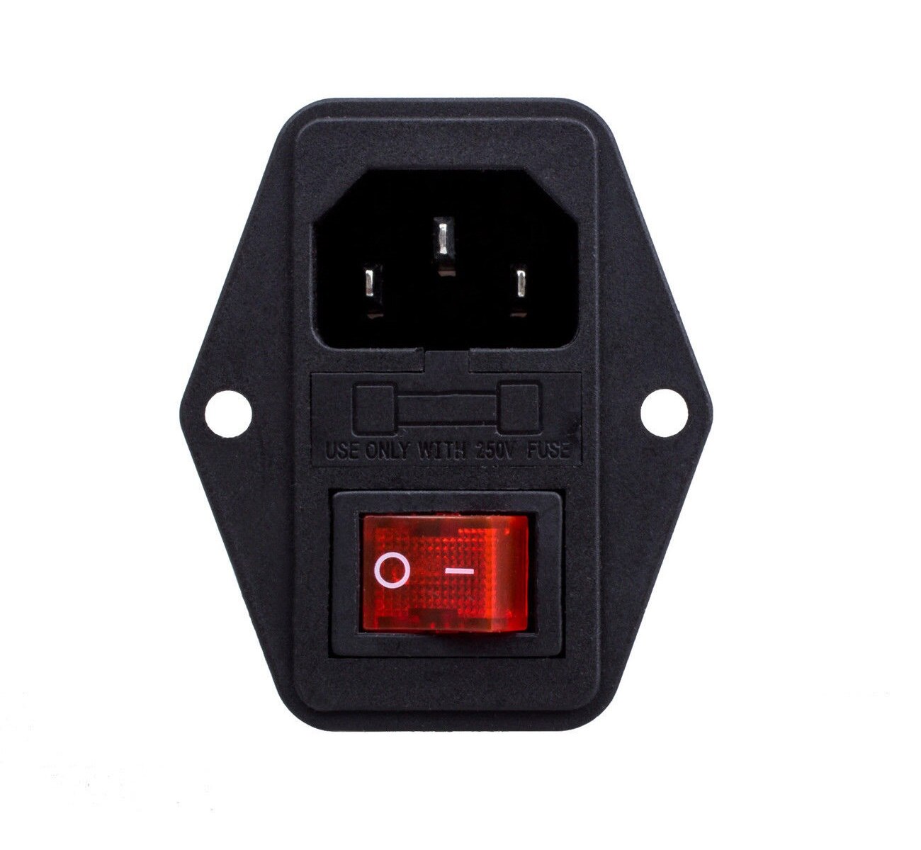 3 Pin On/Off LED Switch IEC320 Bartop Switch Interruptor Conector Maquina Arcade AC Power Connection